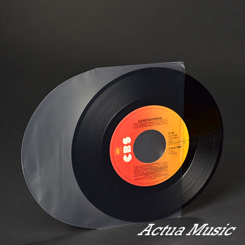 ACTUA MUSIC - Protection Disques Vinyles - Sous-pochette - 100 Pochettes  doublées pour 45 tours / EP